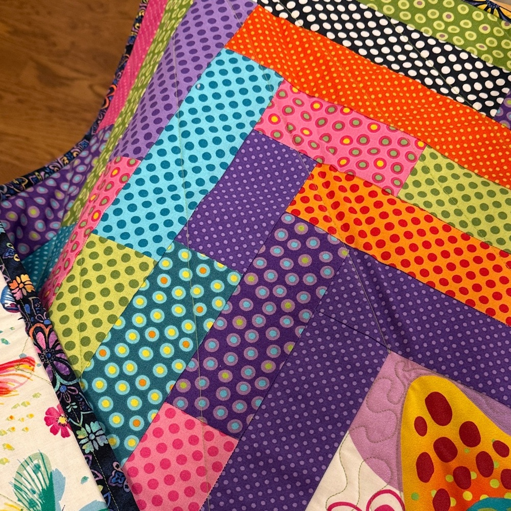 Handmade Colorful Butterfly Quilt - Picture 3 of 7